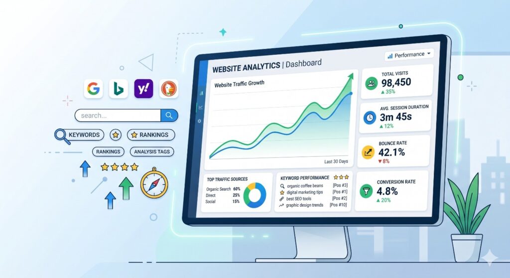 website traffic growth through SEO optimization